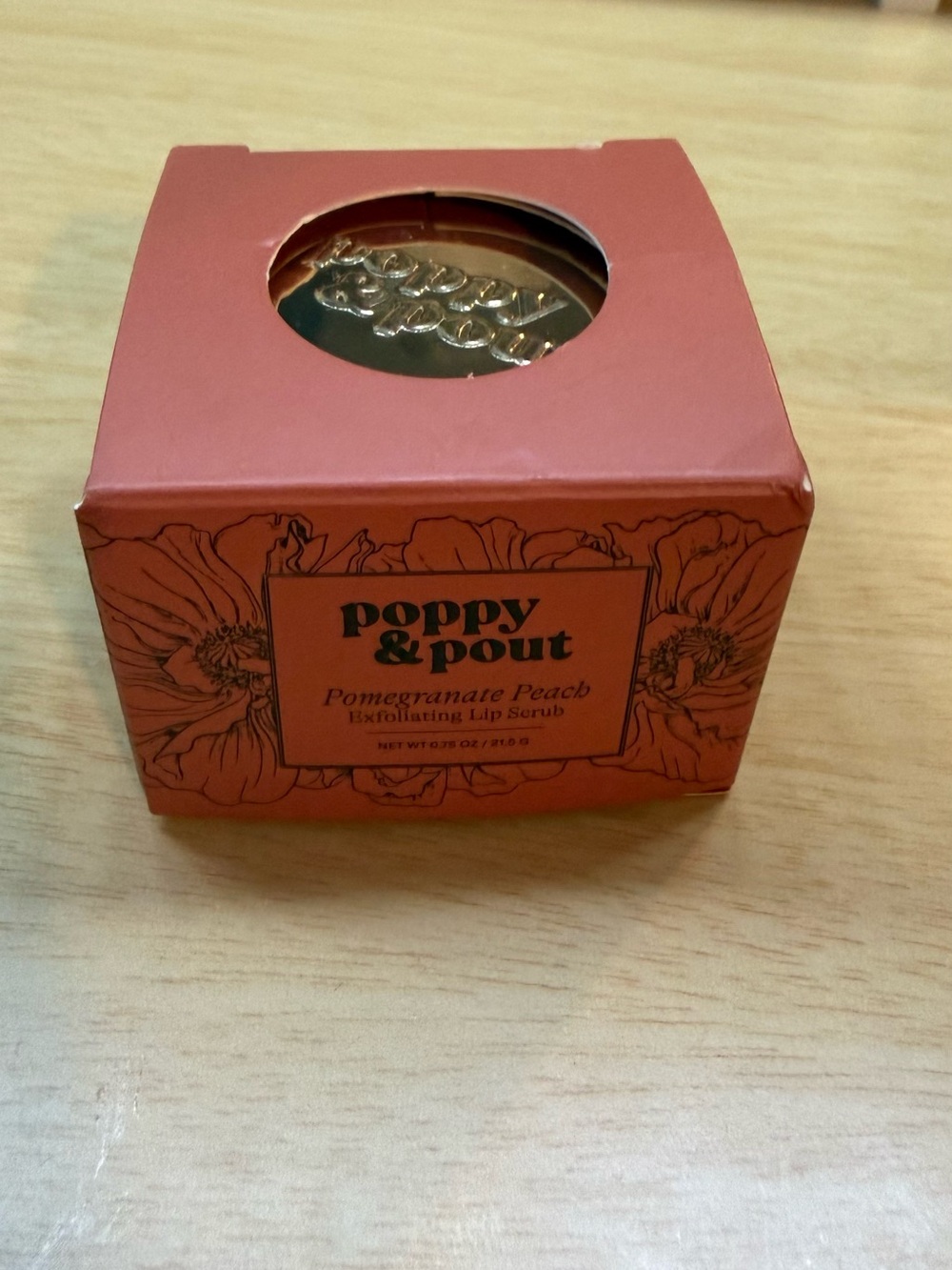 Pomegranate Peach Exfoliating Lip Scrub - Coral Pink